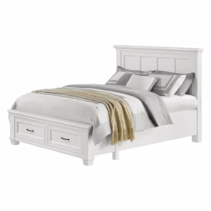 Rose Universal Broadmoore Bed Frame with Storage, White